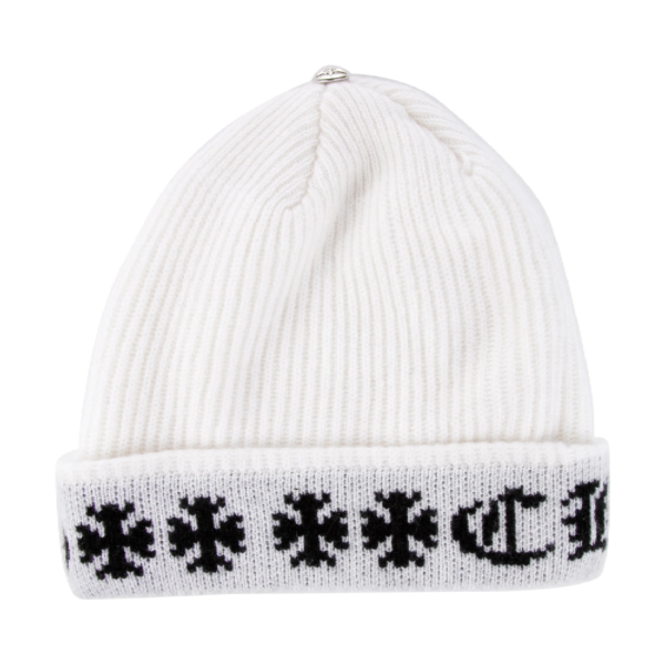 Big Daddy Chrome Hearts Cashmere Beanie – White