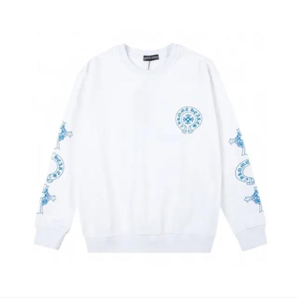 Blue Logo Chrome Hearts Crewneck Sweatshirt