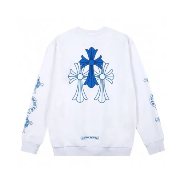 Blue Logo Chrome Hearts Crewneck Sweatshirt