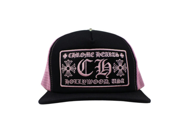 CH Hollywood Trucker Chrome Hearts Hat – Black-Pink