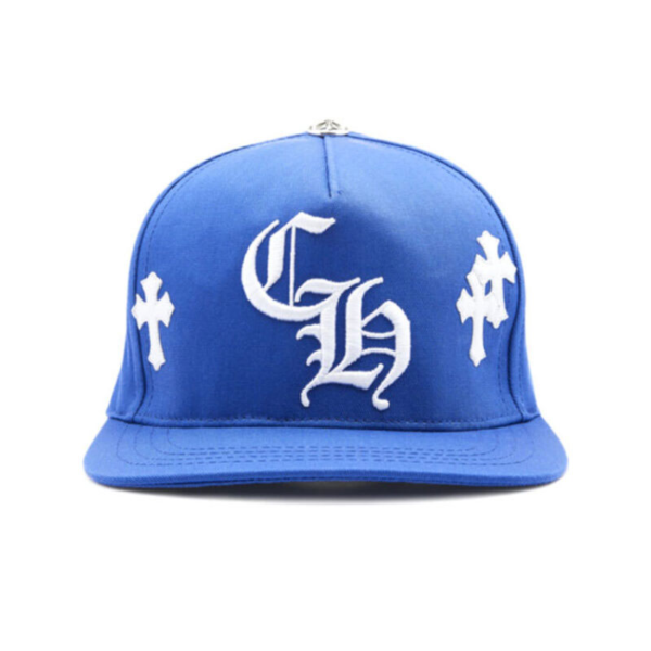 Cross Patch Chrome Hearts Baseball Hat – Blue