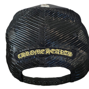 Hollywood Corduroy Chrome Hearts Trucker Hat – Black-Gold