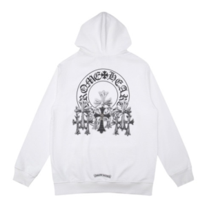 Multiple Cross White Chrome Hearts Hoodie