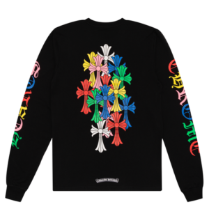 Multi Color Cross Cemetery L/S Chrome Hearts T-Shirt – Black