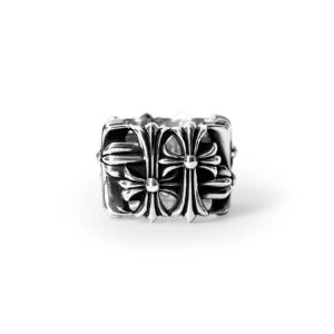 Square Chrome Hearts Cemetery Ring