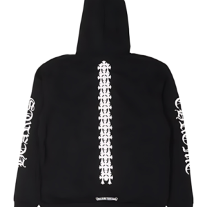 Spine cross chrome heart hoodie