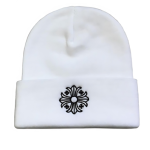 Chrome Hearts Beanie Cross – White