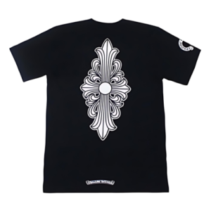 Floral Cross Chrome Hearts Black T-Shirt