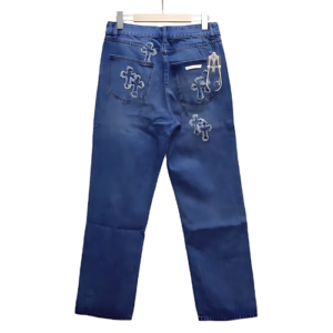 Zipper Chrome Heart Jeans