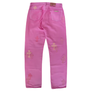 Denim Pink Chrome Hearts Jeans